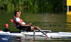 Alaa Hassan Ibrahim, PR1 Mens Single Sculls, Egypt, 2024 World Rowing Final Olympic & Paralympic Qualification Regatta, Lucerne, Switzerland © Detlev Seyb / MyRowingPhoto.com