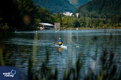 Mykola Kalashnyk, Men's Single Sculls, Ukraine, 2024 World Rowing Final Olympic & Paralympic Qualification Regatta, Lucerne, Switzerland © World Rowing / Benedict Tufnell