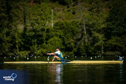 Eskil Borgh, Men's Single Sculls, Sweden, 2024 World Rowing Final Olympic & Paralympic Qualification Regatta, Lucerne, Switzerland © World Rowing / Benedict Tufnell