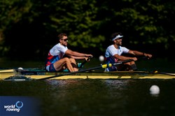 Tomas Sisma (b), Dalibor Nedela (s), Men's Pair, Czechia, 2024 World Rowing Final Olympic & Paralympic Qualification Regatta, Lucerne, Switzerland © World Rowing / Benedict Tufnell