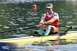 Daniel Gutierrez Garcia, Men's Single Sculls, Spain, 2024 World Rowing Final Olympic & Paralympic Qualification Regatta, Lucerne, Switzerland © Detlev Seyb / MyRowingPhoto.com