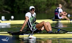 Alexandros Zisimidis, Men's Single Sculls, Cyprus, 2024 World Rowing Final Olympic & Paralympic Qualification Regatta, Lucerne, Switzerland © Detlev Seyb / MyRowingPhoto.com
