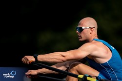Joel Naukkarinen, Men's Single Sculls, Finland, 2024 World Rowing Final Olympic & Paralympic Qualification Regatta, Lucerne, Switzerland © World Rowing / Benedict Tufnell
