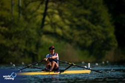 Peter Strecansky, Men's Single Sculls, Slovakia, 2024 World Rowing Final Olympic & Paralympic Qualification Regatta, Lucerne, Switzerland © World Rowing / Benedict Tufnell