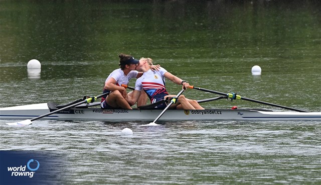 Anna Santruckova (b), Lenka Luksova (s), Women's Double Sculls, Czechia, 2024 World Rowing Final Olympic & Paralympic Qualification Regatta, Lucerne, Switzerland © Detlev Seyb / MyRowingPhoto.com
