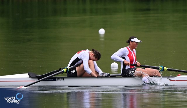 Hedvig Laerke Rasmussen (b), Fie Udby Erichsen (s), Women's Pair, Denmark, 2024 World Rowing Final Olympic & Paralympic Qualification Regatta, Lucerne, Switzerland © Detlev Seyb / MyRowingPhoto.com