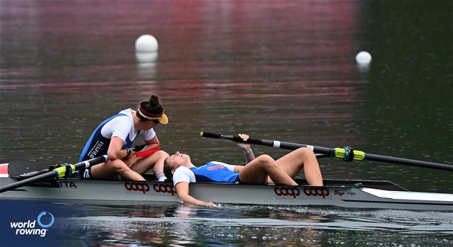 Kiri English-Hawke (b), Laura Meriano (s), Women's Pair, Italy, 2024 World Rowing Final Olympic & Paralympic Qualification Regatta, Lucerne, Switzerland © Detlev Seyb / MyRowingPhoto.com