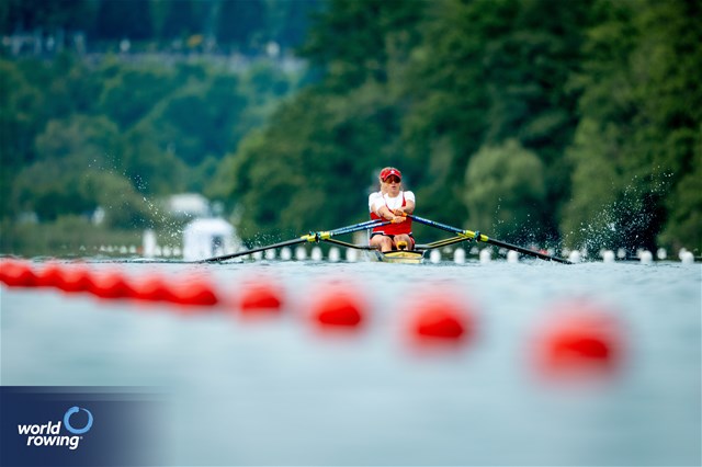 Salome Ulrich (b), Sofia Meakin (s), Women's Double Sculls, Switzerland, 2024 World Rowing Cup II, Lucerne, Switzerland © World Rowing / Benedict Tufnell