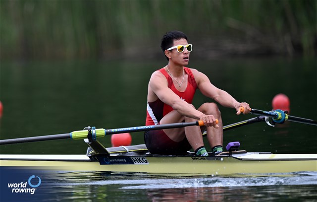 Tik Lun Chan, Lightweight Men's Single Sculls, Hong Kong, China, 2024 World Rowing Cup II, Lucerne, Switzerland © Detlev Seyb / MyRowingPhoto.com