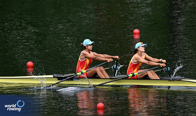 Shiyu Lu (b), Shuangmei Shen (s), Women's Double Sculls, People's Republic of China, 2024 World Rowing Cup II, Lucerne, Switzerland © Detlev Seyb / MyRowingPhoto.com