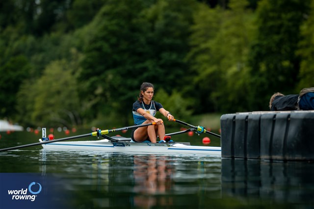 Nicole Yarzon, Lightweight Women's Single Sculls, Uruguay, 2024 World Rowing Cup II, Lucerne, Switzerland © World Rowing / Benedict Tufnell