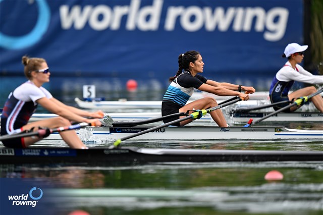 Nicole Yarzon, Lightweight Women's Single Sculls, Uruguay, 2024 World Rowing Cup II, Lucerne, Switzerland © Detlev Seyb / MyRowingPhoto.com