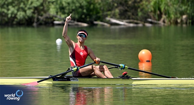 Hin Chun Chiu, Lightweight Men's Single Sculls, Hong Kong, China, 2024 World Rowing Cup II, Lucerne, Switzerland © Detlev Seyb / MyRowingPhoto.com