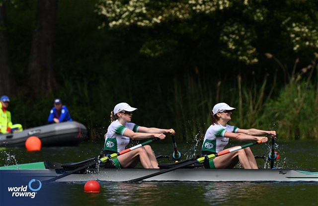 Aoife Casey (b), Margaret Cremen (s), Lightweight Women's Double Sculls, Ireland, 2024 World Rowing Cup II, Lucerne, Switzerland © Maren Derlien / MyRowingPhoto.com