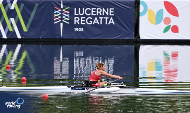 Claire Ghiringhelli, PR1 Womens Single Sculls, Switzerland, 2024 World Rowing Cup II, Lucerne, Switzerland © Detlev Seyb / MyRowingPhoto.com