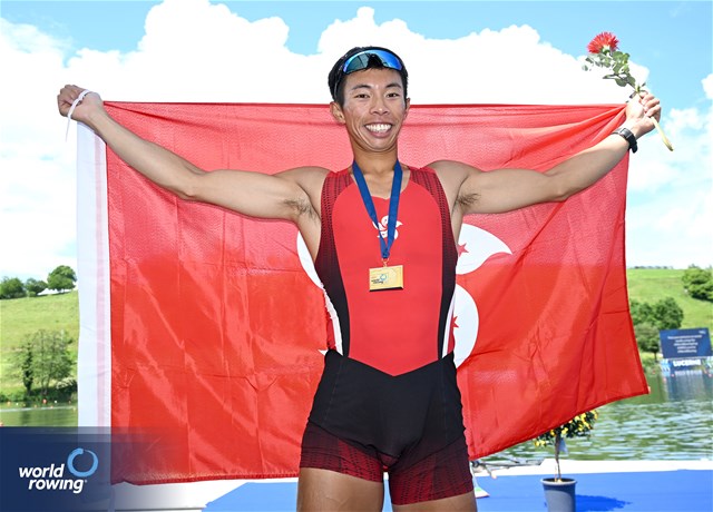 Hin Chun Chiu, Lightweight Men's Single Sculls, Hong Kong, China, Gold, 2024 World Rowing Cup II, Lucerne, Switzerland © Detlev Seyb / MyRowingPhoto.com
