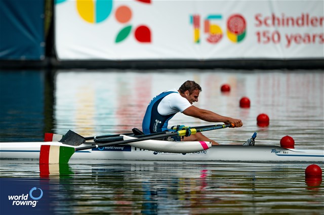 Giacomo Perini, PR1 Mens Single Sculls, Italy, 2024 World Rowing Cup II, Lucerne, Switzerland © World Rowing / Benedict Tufnell
