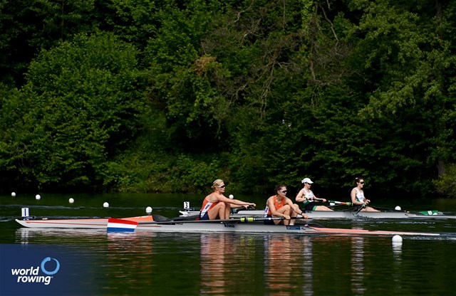 Ilse Kolkman (b), Willemijn Mulder (s), Women's Pair, Netherlands, 2024 World Rowing Cup II, Lucerne, Switzerland © Maren Derlien / MyRowingPhoto.com