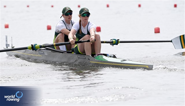 Jessica Morrison (b), Annabelle Mcintyre (s), Women's Pair, Australia, 2024 World Rowing Cup III, Poznan, Poland © Detlev Seyb / MyRowingPhoto.com