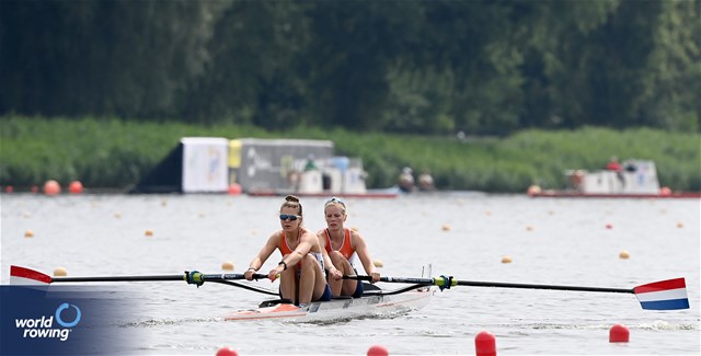 Ilse Kolkman (b), Willemijn Mulder (s), Women's Pair, Netherlands, 2024 World Rowing Cup III, Poznan, Poland © Maren Derlien / MyRowingPhoto.com