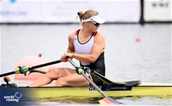 Juliane Faralisch, Women's Single Sculls, Germany, 2024 World Rowing Cup III, Poznan, Poland © Maren Derlien / MyRowingPhoto.com