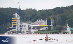 Aurelia-Maxima Katharina Janzen, Women's Single Sculls, Switzerland, 2024 World Rowing Cup III, Poznan, Poland © Maren Derlien / MyRowingPhoto.com