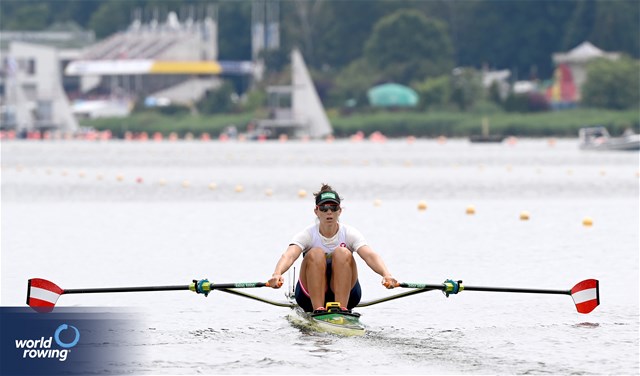 Magdalena Lobnig, Women's Single Sculls, Austria, 2024 World Rowing Cup III, Poznan, Poland © Maren Derlien / MyRowingPhoto.com
