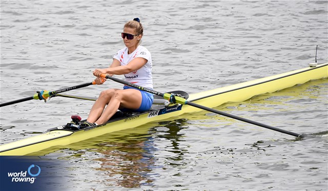 Alejandra Alonso, Women's Single Sculls, Paraguay, 2024 World Rowing Cup III, Poznan, Poland © Detlev Seyb / MyRowingPhoto.com