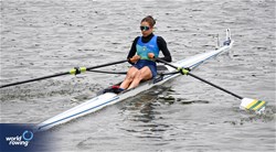 Beatriz Cunha Tavares Cardoso, Women's Single Sculls, Brazil, 2024 World Rowing Cup III, Poznan, Poland © Detlev Seyb / MyRowingPhoto.com