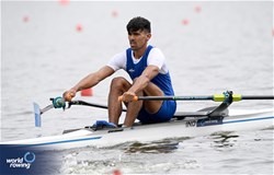 Balraj Panwar, Men's Single Sculls, India, 2024 World Rowing Cup III, Poznan, Poland © Detlev Seyb / MyRowingPhoto.com