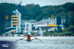 Tara Rigney, Women's Single Sculls, Australia, 2024 World Rowing Cup III, Poznan, Poland © World Rowing / Benedict Tufnell