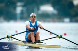 Olli-Pekka Karppinen, Men's Single Sculls, Finland, 2024 World Rowing Cup III, Poznan, Poland © World Rowing / Benedict Tufnell