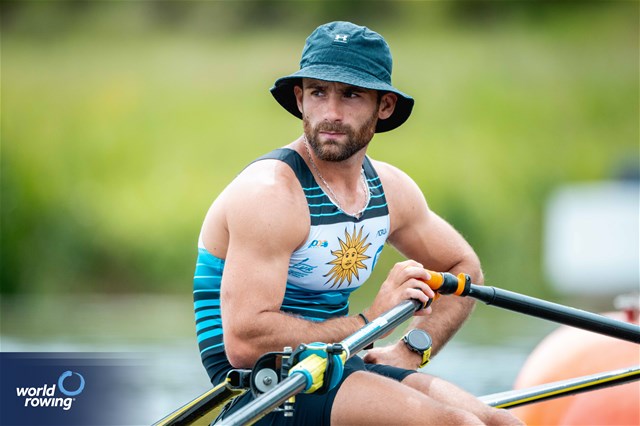 Bruno Cetraro Berriolo, Men's Single Sculls, Uruguay, 2024 World Rowing Cup III, Poznan, Poland © World Rowing / Benedict Tufnell