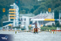 Jackson Kench, Men's Single Sculls, Australia, 2024 World Rowing Cup III, Poznan, Poland © World Rowing / Benedict Tufnell