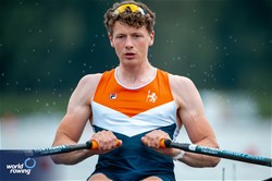 Pieter Van Veen, Men's Single Sculls, Netherlands, 2024 World Rowing Cup III, Poznan, Poland © World Rowing / Benedict Tufnell