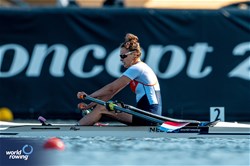 Femke Van De Vliet, Lightweight Women's Single Sculls, Netherlands, 2024 World Rowing Cup III, Poznan, Poland © World Rowing / Benedict Tufnell