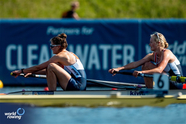 Ilse Kolkman (b), Willemijn Mulder (s), Women's Pair, Netherlands, 2024 World Rowing Cup III, Poznan, Poland © World Rowing / Benedict Tufnell