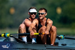 Daniel Williamson (b), Phillip Wilson (s), Men's Pair, New Zealand, 2024 World Rowing Cup III, Poznan, Poland © World Rowing / Benedict Tufnell