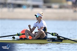 Lara Tiefenthaler, Lightweight Women's Single Sculls, Austria, 2024 World Rowing Cup III, Poznan, Poland © Detlev Seyb / MyRowingPhoto.com