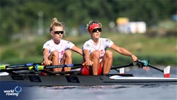 Martyna Radosz (b), Katarzyna Welna (s), Lightweight Women's Double Sculls, Poland, 2024 World Rowing Cup III, Poznan, Poland © Detlev Seyb / MyRowingPhoto.com