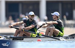 Rohan Lavery (b), Patrick Holt (s), Men's Pair, Australia, 2024 World Rowing Cup III, Poznan, Poland © Detlev Seyb / MyRowingPhoto.com