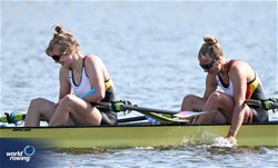 Lisa Gutfleisch (b), Sarah Wibberenz (s), Women's Double Sculls, Germany, 2024 World Rowing Cup III, Poznan, Poland © Detlev Seyb / MyRowingPhoto.com