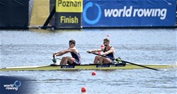 Jake Wincomb (b), Louis Nares (s), Men's Pair, Great Britain, 2024 World Rowing Cup III, Poznan, Poland © Maren Derlien / MyRowingPhoto.com