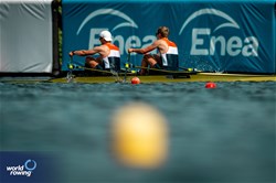 Vosse Meijssen (b), Olle Van Bohemen (s), Men's Double Sculls, Netherlands, 2024 World Rowing Cup III, Poznan, Poland © World Rowing / Benedict Tufnell