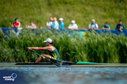 Tara Rigney, Women's Single Sculls, Australia, 2024 World Rowing Cup III, Poznan, Poland © World Rowing / Benedict Tufnell