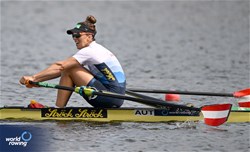 Magdalena Lobnig, Women's Single Sculls, Austria, 2024 World Rowing Cup III, Poznan, Poland © Detlev Seyb / MyRowingPhoto.com