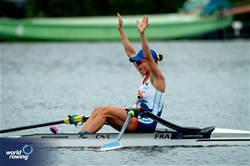 Aurelie Morizot, Lightweight Women's Single Sculls, France, 2024 World Rowing Cup III, Poznan, Poland © World Rowing / Benedict Tufnell