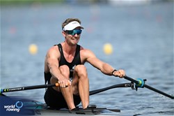 Thomas Mackintosh, Men's Single Sculls, New Zealand, 2024 World Rowing Cup III, Poznan, Poland © Detlev Seyb / MyRowingPhoto.com