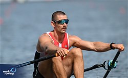 Sverri Nielsen, Men's Single Sculls, Denmark, 2024 World Rowing Cup III, Poznan, Poland © Detlev Seyb / MyRowingPhoto.com