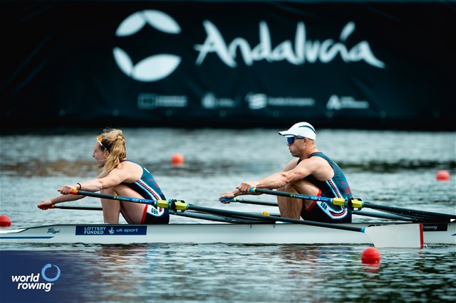 Samuel Murray (b), Annabel Caddick (s), PR3 Mixed Double Sculls, Great Britain, 2024 World Rowing Cup III; Poznan; Poland; WCIII © World Rowing / Benedict Tufnell